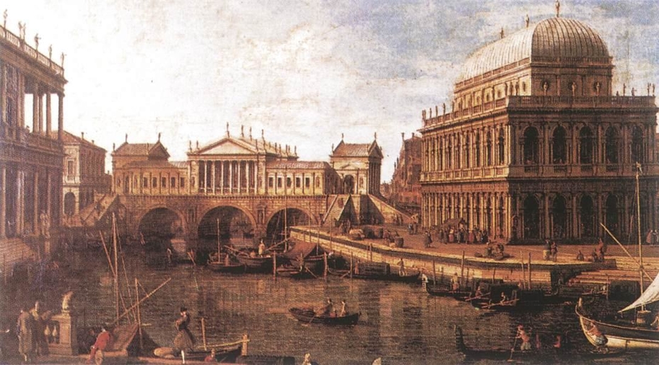Capriccio: a Palladian Design for the Rialto Bridge, with Buildings at Vicenza