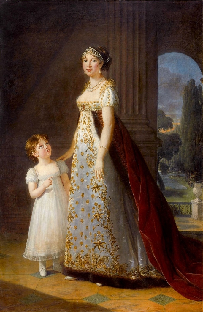Caroline Bonaparte, queen of Naples, with her daughter Laetitia Murat