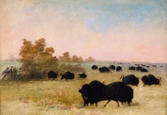 Catlin and Party Stalking Buffalo, Upper Missouri by George Catlin