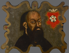 Coffin portrait of a man, Poraj coats of arms