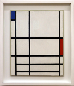 Composition II ; Composition 2 avec rouge et bleu by Piet Mondrian