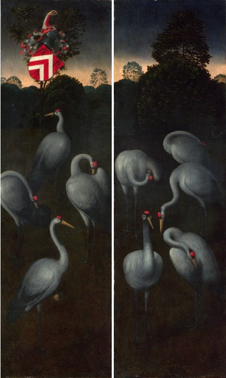 Cranes with coat of arms