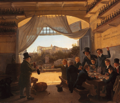 Crown Prince Ludwig in the Spanish Wine Tavern in Rome by Franz Ludwig Catel