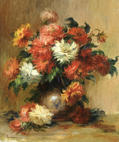 Dahlias by Auguste Renoir