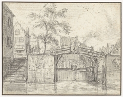 De oude Haarlemmersluis te Amsterdam