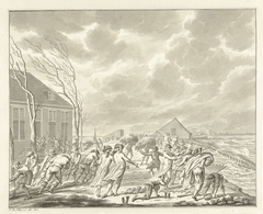 De overstroming van de Diemerzeedijk bij Amsterdam, 1776