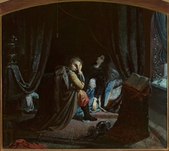 Death of Maria, illustriation to the poem by A. Malczewski by Michał Godecki