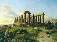Der Heratempel bei Agrigento in Sizilien by August Ahlborn