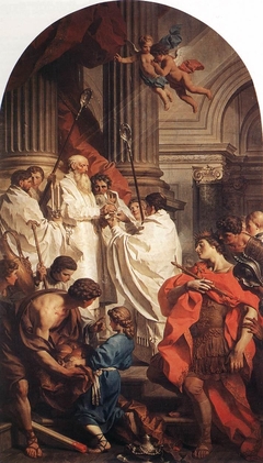 Emperor Valens before Bishop Basil (The Mass of St Basil) by Pierre Subleyras