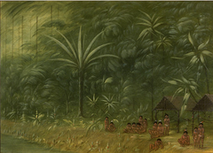 Encampment of Cocomas - Looking Ashore by George Catlin