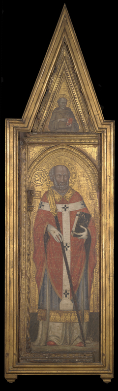 Episcopal Saint and Franciscan Monk (gable) by Martino di Bartolomeo