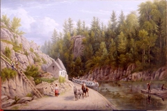 Erie Canal at Little Falls, New York by William Rickarby Miller