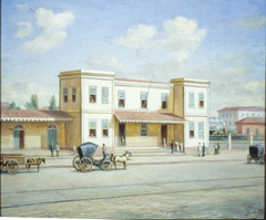 Estação da Luz, 1880 by Benedito Calixto