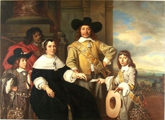 Family portrait of Rijcklof van Goens and Jacomine Bartolomeusdr. Rosegaard, their children Rijcklof and Volckert, and a servant by Bartholomeus van der Helst