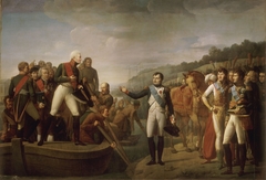 Farewell of Napoleon I and Alexander after the peace of Tilsitt, July 9, 1807