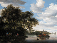 Ferry Boat by Salomon van Ruysdael