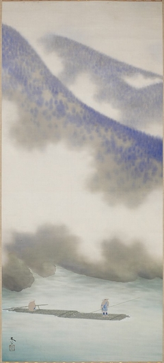 Fisherman in a Mist-Enshrouded Landscape by Hishida Shunsō