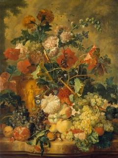 Flowers and Fruit by Jan van Huysum