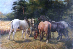 Four Horses and a Cart by Evelyn Blacklock