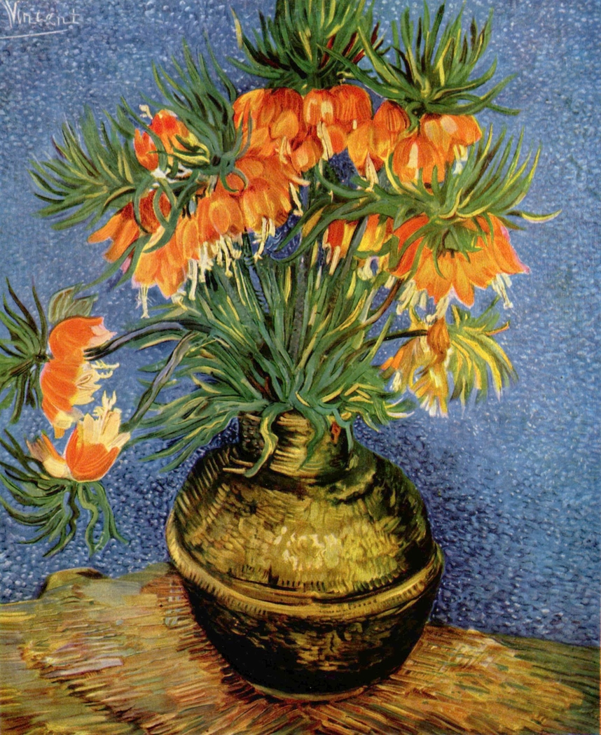 Fritillaires in a Copper Vase