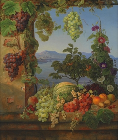 Frugter i et italiensk landskab by Christine Løvmand
