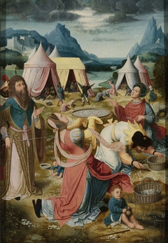 Gathering of Manna (inner, right wing of a triptych)