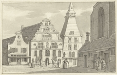 Het Klokkehuis en Gasthuis te Hoorn by Cornelis Pronk