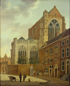 Het Munsterkerkhof met omgeving in Utrecht by Hendrik van Oort