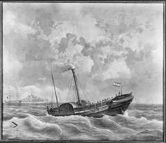 Het raderstoomschip Boston onder Nederlandse vlag by anonymous painter
