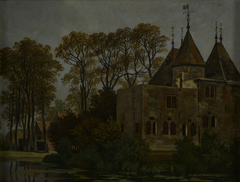 Het slot Develstein in verval by Adrianus van der Koogh