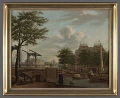 Het West-Indisch Pakhuis en het Zeemagazijn te Amsterdam by Paulus Constantijn la Fargue