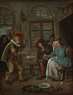Interior with figures by Jan Steen