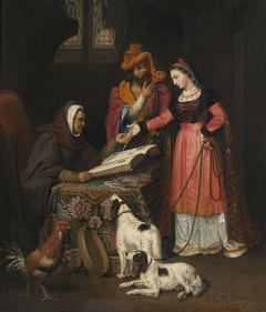 Isabeau of Bavaria and the Duke of Burgundy consulting a necromancer by Jean-Louis Dulong