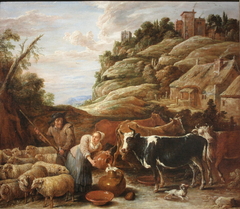La Traite du troupeau by David Teniers the Younger