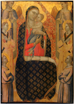 La Vierge de Majesté entourée de six anges by Francescuccio Ghissi