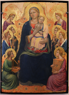 La Vierge et l'Enfant entourés de huit anges by Tommaso del Mazza