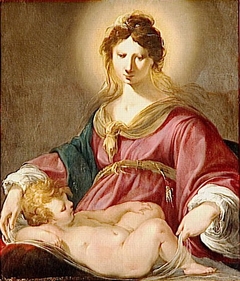 La Vierge veillant sur l'enfant endormi by Laurent de La Hyre