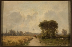 Landscape with a road by Aleksander Świeszewski