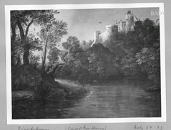 Landscape with castle and river by David Vinckboons