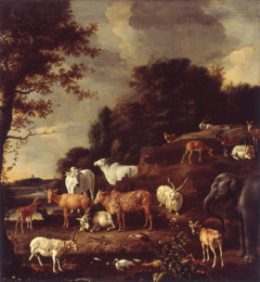 Landscape with Exotic Animals by Melchior d'Hondecoeter