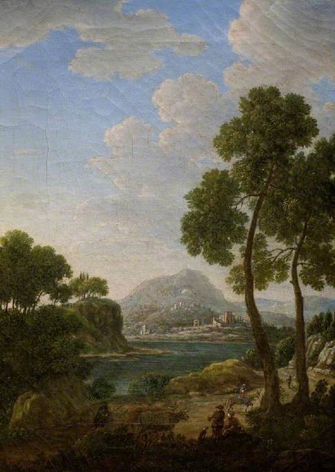 Landscape With Figures And Cattle Hendrik Frans Van Lint Artwork On Useum