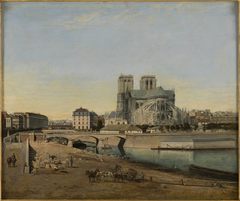 Le chevet de Notre-Dame, vu du quai de la Tournelle by Émile Harrouart