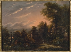 Le cimetière du Père-Lachaise, vers 1820 by Anonymous