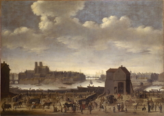 Le quai et le pont de la Tournelle, vers 1646 by Anonymous