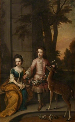 Lionel Sackville, 1st Duke of Dorset (1688-1765) and his Sister Lady Mary Sackville, later Duchess of Beaufort (1687-1705) as Children by Godfrey Kneller