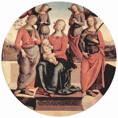 Madonna and Child with Two Angels by Pietro Perugino