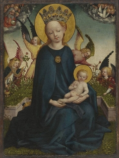 Maria mit dem Jesuskind vor der Rasenbank by Stefan Lochner