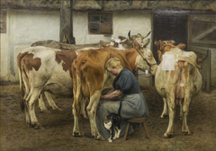 Milking the Cows. West Jutland by NP Mols