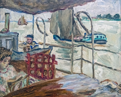 Misia Sert sur le navire d'Edwards by Pierre Bonnard