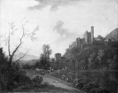 Mountain Scenery with a Castle by Nicolaas Piemont